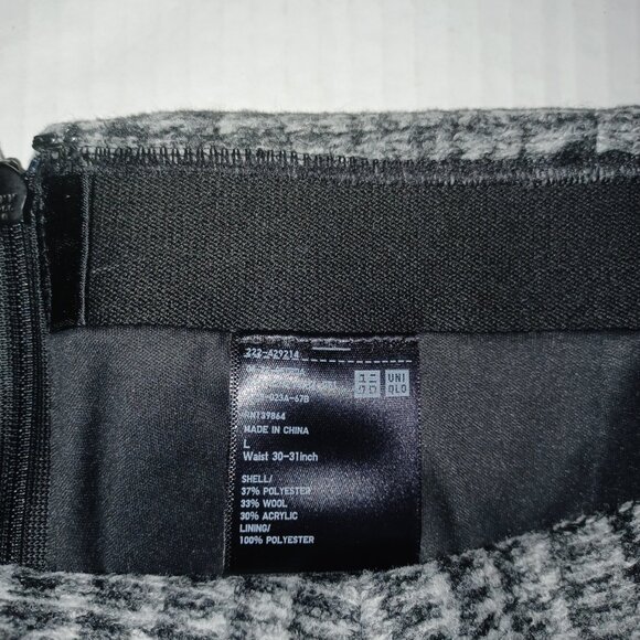 UNIQLO WOOL BLEND FLARE SKIRT CHECKERED PLAID - Picture 8 of 11